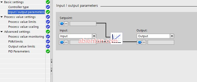 Cài đặt input output cho pid siemens s7-1200
