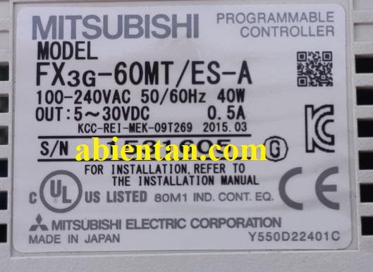 Thông tin mua bán plc cũ mitsubishi FX3G-60MT/ES-A