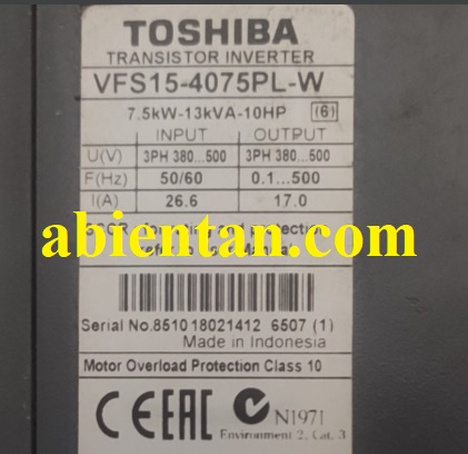 Thông tin sản phẩm biến tần 3 pha 380v Toshiba VF-S15 7.5kW 10Hp