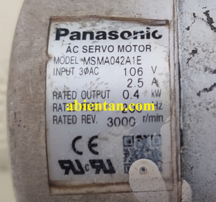 Thông tin sản phẩm động cơ servo cũ panasonic 400w MSMA042A1E