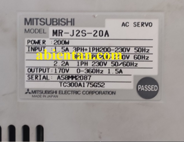 Thông tin sản phẩm driver servo cũ giá rẻ mitsubishi 200w MR-J2S-20A