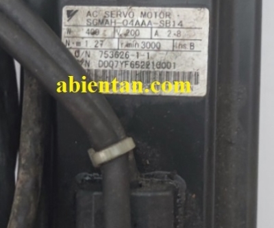 Bán động cơ servo cũ giá rẻ Yaskawa 400w SGMAH-04AAA-SB14