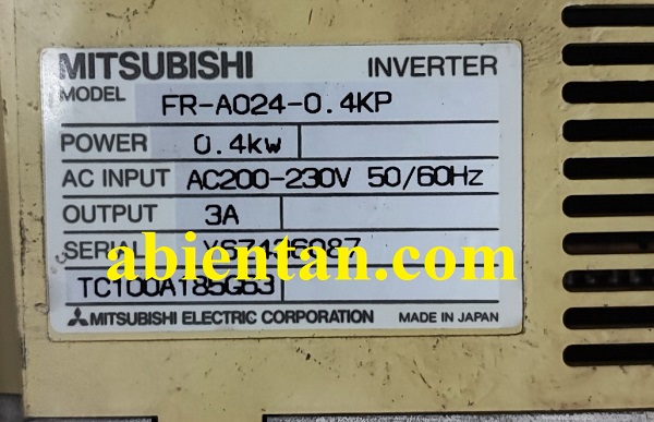 Thông số biến tần mitsubishi cũ giá rẻ FR-A024-0.4KP 0.4kW 220v