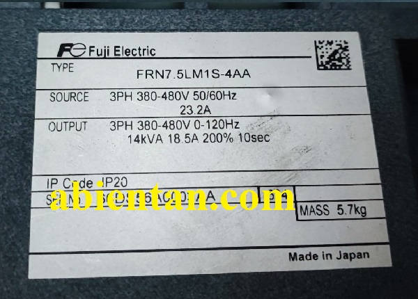 Thông số biến tần thang máy fuji cũ giá rẻ FRN7.5LM1S-4AA 7.5kW 380v